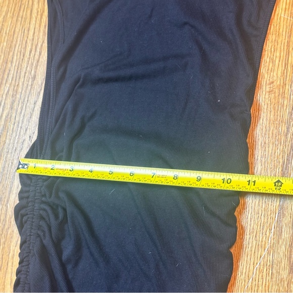 BB Dakota Black Asymmetrical Bodycon Dress Womens size M Ruched Summer Party - Picture 5 of 6